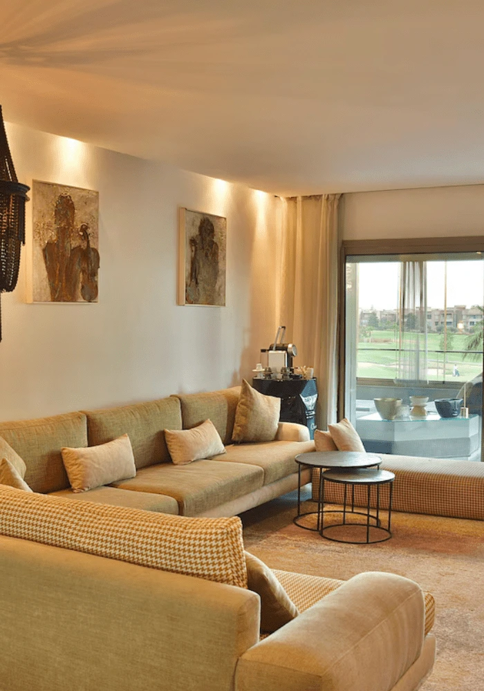 Salon d’un appartement moderne à Guéliz Marrakech
