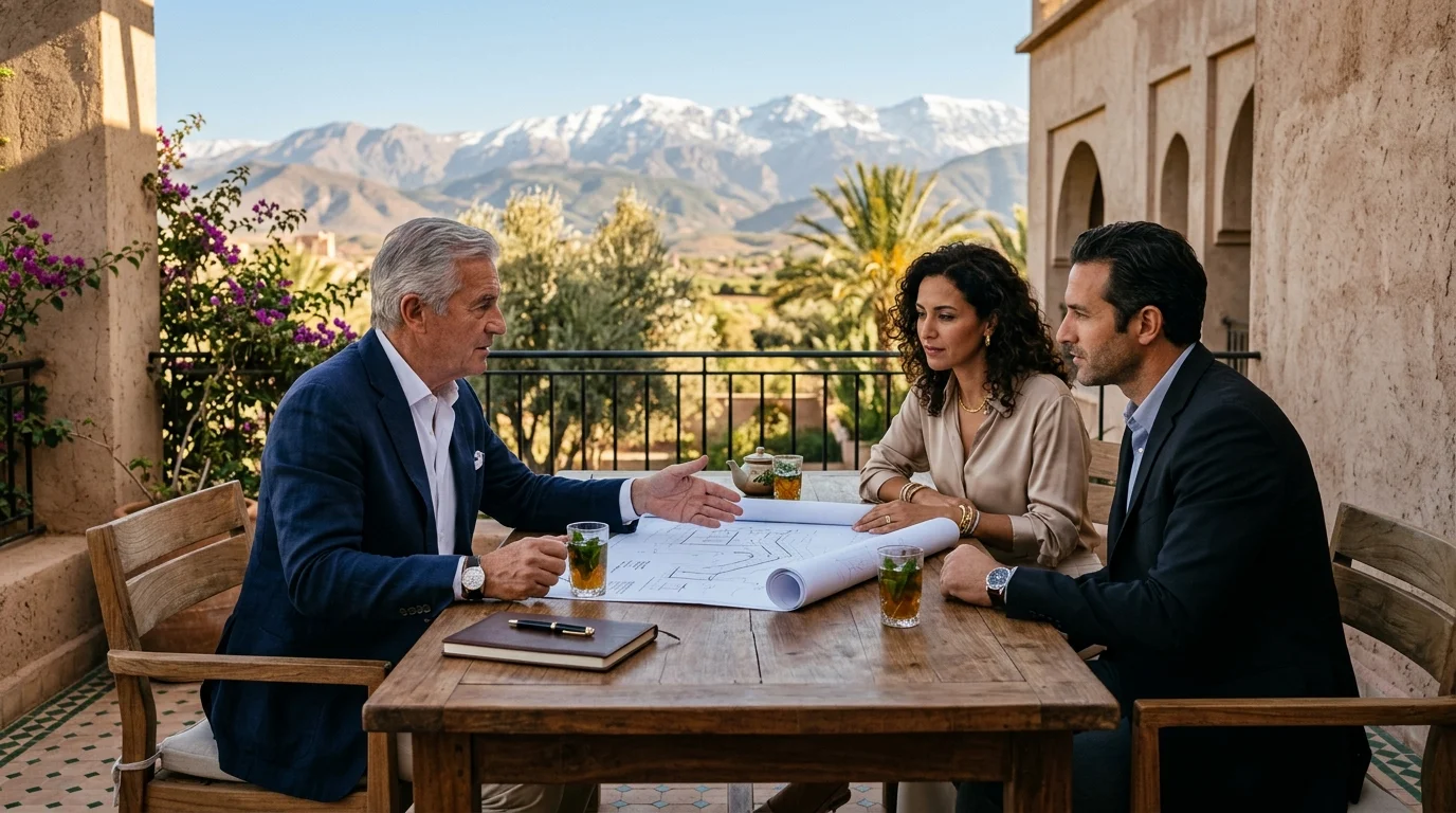 Consultation et etude de plan pour acquisition immobiliere de prestige a Marrakech