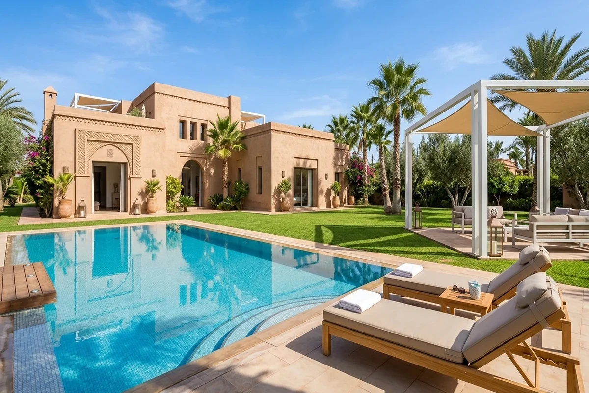 Location courte durée à Marrakech calcul rentabilité nette Airbnb
