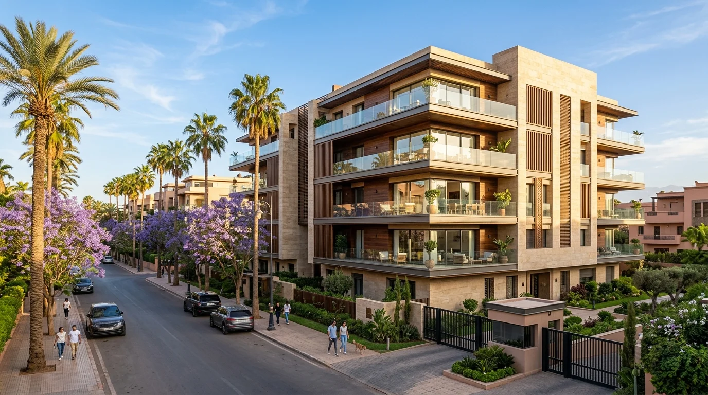 Residence contemporaine de haut standing dans le quartier Victor Hugo a Marrakech